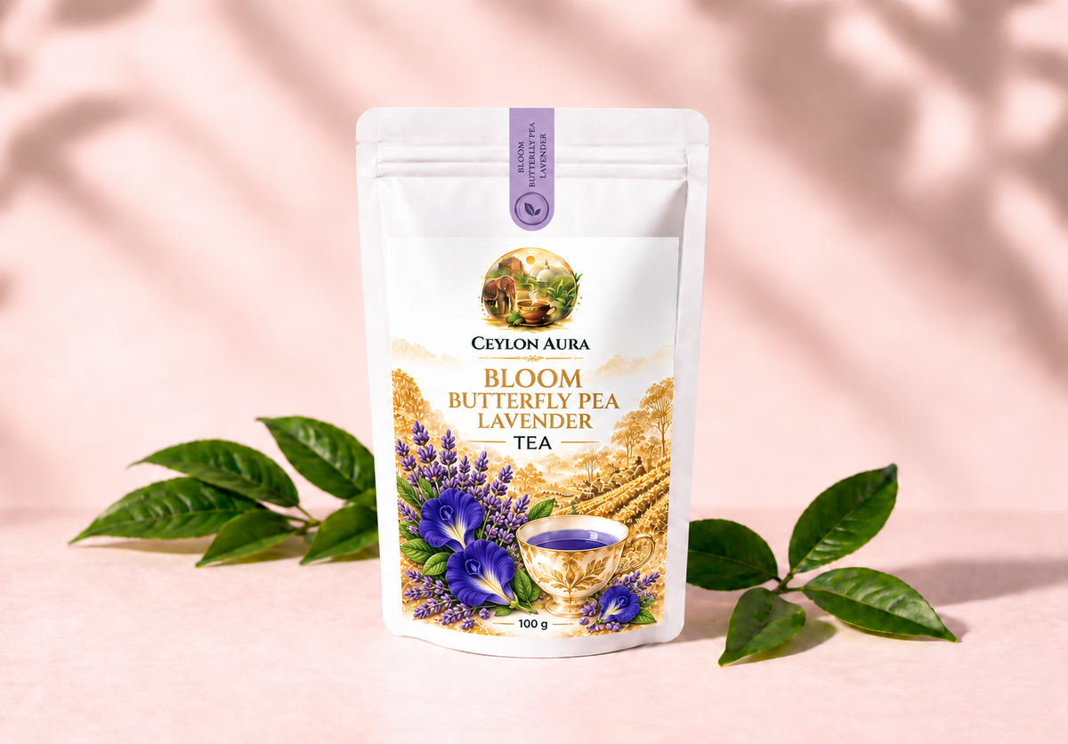 Ceylon Aura Bloom Butterfly Pea & Lavender Tea – Herbal Infusion