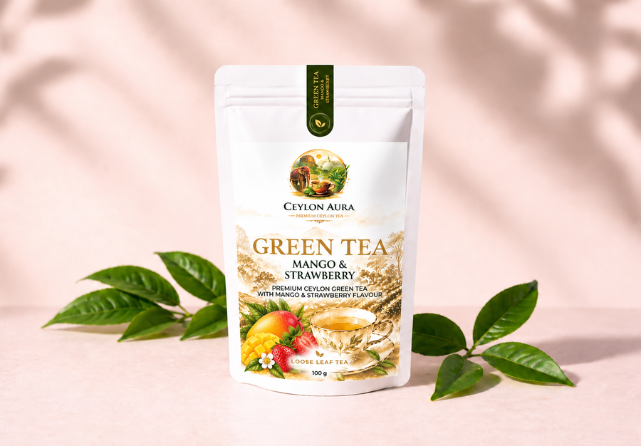 Ceylon Mango & Strawberry Green Tea – Loose Leaf Tea